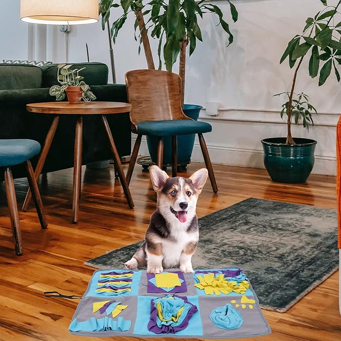 balacoo Dog Nose Work Mat Pet Dog Snuffle Pad Interactive Feed Game Mat Slow Eating Bowl