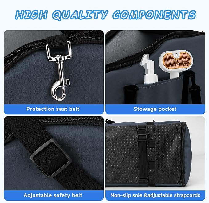Center Console Dog Car Seat - Suitable for Small Dogs and Puppies Up to 12 lbs,Portable Armrest Booster with Safety Belt