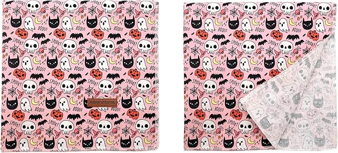 Elegant little tail Dog Bandana, Halloween Pumpkin Girl Boy Pet Bandanas for Small Medium Large Dogs Washable Square Puppy Scarf Adjustable Dog Kerchief