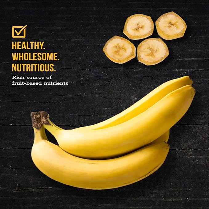 Wholesome Pride Banana Bites Dog Treats – 2-Ingredient Banana Chips for Dogs, Grain-Free, Banana & Coconut Oil, 16 oz