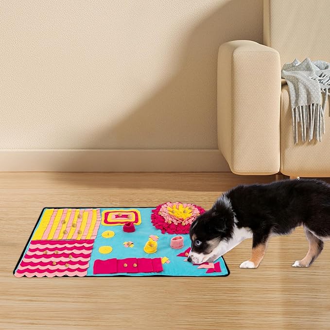 Snuffle Mat, Dog Feeding Mat, Fleece Pet Snuffle Mat for Dogs, for Relieving Tension and Anxiety, 27.55 * 41.33in, Encourage Natural Foraging