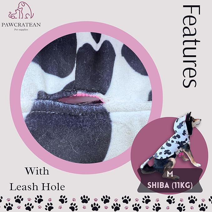 Pet Custom Dog Custom Cat Custom Hoodie, Sporty Look, Funny Gift, Halloween Holiday (Cow, Large)