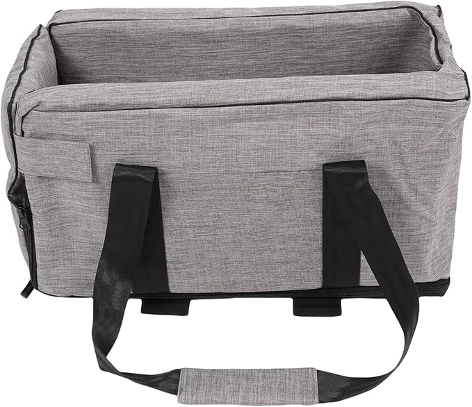 Center Console Dog Car Seat, Multipurpose Portable Pet Booster with Safety Tether and Pockets for Small Dogs, Easy Installation on SUV Truck