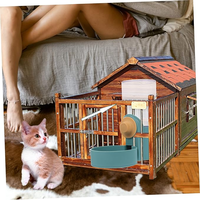 1Pc Automatic Pet Water Feeder Hanging Dog Cat Water Dispenser for Cages Durable Plastic Drinking Container Bottle Design for Easy Inspection for Busy Pet Owners