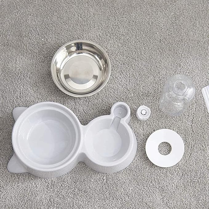 Pet Feeder and Water Food Dispenser Automatic for Dogs Cats Gravity Refill Easily Clean Self Feeding for Small Large Pets Puppy Kitten Rabbit Bunny