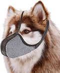 Dog Muzzle for Extra Large Size Dogs to Prevent Biting Chewing Barking Soft Air Mesh Muzzles Reflective Ajustable Full Coverage Dog Mouth Guard Cover for Grooming Scavenging Black XXL