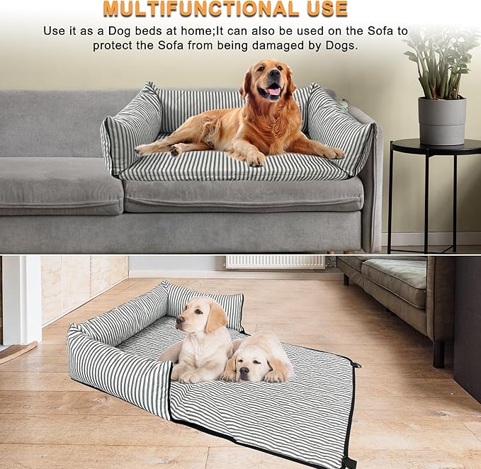 Dog Car Seat for Small and Medium Dogs, Booster Seat Sofa Pet Bed, Portable Car Travel Carrier Bed