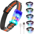Buckle Glow Dog Collar Light,Adjustable Flashing LED Dog Collar Rechargeable Waterproof,Light Up Dog Collars Lights for Medium,Large Dogs- ML(Neck:14.17-24.8")