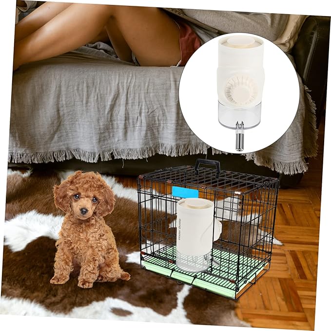 Kisangel Hanging Dog Water Dispenser Control Automatic Feeder for Pets Easy Installation Break Design Prevents Thirst for Cats and Dogs