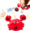 Hide and Seek Plush Dog Toys, Crab Interactive Toy for Small Dogs, Red Puppy Puzzle Squeaky Toys with Crinkle Papers, Durable Snuffle Dog Toys for Medium Pet