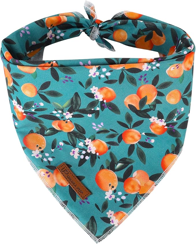 Summer Dog Bandana, Comfortable Cotton Triangle Bid Scarf for Puppy Small Dog, Washable Pet Kerchief for Girl Boy Dogs or Cats, Peach Dogs Bandanas, Cute Classic Puppy Bid Scarf, Green