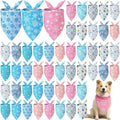 Weewooday 50 Pcs Winter Bandanas Bulk for Dogs Snowflake Cats Bandanas Charm Soft Triangle Bibs Adjustable Scarf for Small Medium Large Pets Winter Costume (31.5 x 21.7 X21.7 Inch)