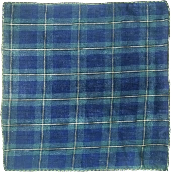 Double Layers Two Tones Dog Cotton Square Bandana Bibs Scarf Kerchief for Small Medium Dogs Boy or Girl - DCB25 B&G