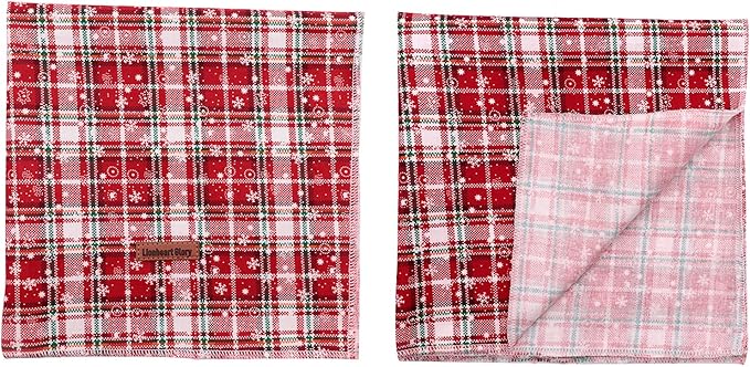 Lionheart glory Dog Bandana 1 Pack Washable Soft Cotton Christmas Plaid Bibs Scarf, Adjustable Kerchief Square Dog Bandanas for Large Dogs