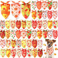 Preboun 50 Pcs Fall Thanksgiving Dog Bandana Bulk Pumpkin Maple Leaves Bandana for Dogs Triangle Kerchief Bib Scarf for Pets Costume Photo Props Accessories Pet Shops, 25 Styles (19.7 x 13.8 x 13.8)