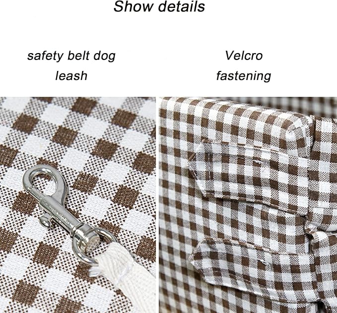Dog Booster Car Seat on Car Armrest Travel Bags for Cats Dogs with Easy Carrying Strap Dog Travel Car Carrier with Safety Tethers Console Car Seat for Dogs