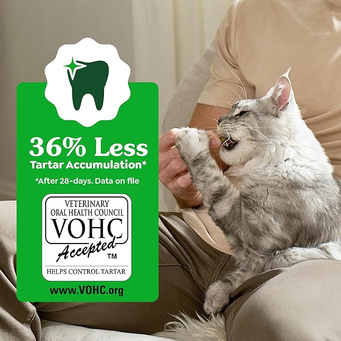 Greenies Feline Veterinarian-Recommended Adult Natural Dental Cat Treats, Oven Roasted Chicken Flavor, 21 oz. Tub