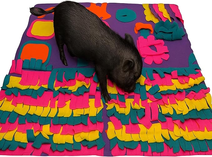 Snuffle Foraging Mat with Non-Skid Backing for Dogs Puppies Pigs Rabbits Cats Small Animals