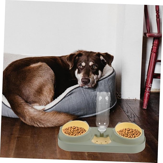 Compact Automatic Feeder and Drinker Pet Feeding Bowl Dog Bowl Food Dispenser Pet Food Holder Random Style