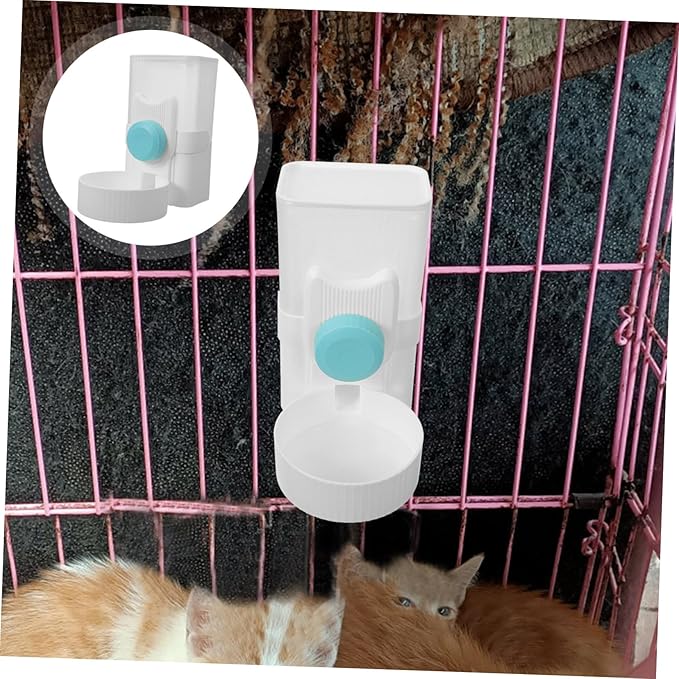 BESPORTBLE Automatic Pet Water Feeder for Dogs and Cats Easy Install Water Dispenser Leak Design for Pet Cages Gradient Blue