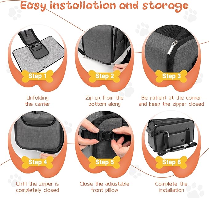 WOYYHO 18 lbs Console Dog Car Seat Luxury Center Console (Width >9in) Dog Car Bed Carseat with Soft Cushion and Safety Belt, Easy Install Stable No Shaking, Waterproof Anti-Slip PU Leather
