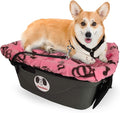 FidoRido Dog Car Seat - Pet Booster Seat for Small to Large Dogs with Comfortable Cushions, Sherpa Cover, and Safety Straps, Easy to Install, Ideal for Travel, Pink Diva - Small Harness