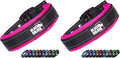 Black Rhino - The Comfort Collar Ultra Soft Neoprene Padded Dog Collar for All Breeds - Heavy Duty Adjustable Reflective Weatherproof (Small, Pink/Black) (Pack of 2)