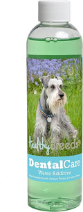 Healthy Breeds Dog Dental Care Water Additive for Miniature Schnauzer - Helps Freshen Breath, Reduce Plaque & Control Tartar - Mint Flavor - 8 oz