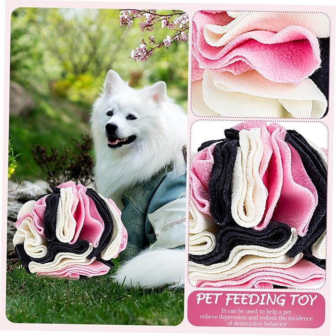 Pet Dog Sniff Toy Snuffle Ball Interactive Puppy Chewing Game Slow Feeder for Curious Dogs
