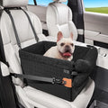 Dog Car Seat for Small Dogs,PU Leather Pet Car Seat Boosters,Puppy Cat Carseats with Washable Removable Cover(Black, Small)