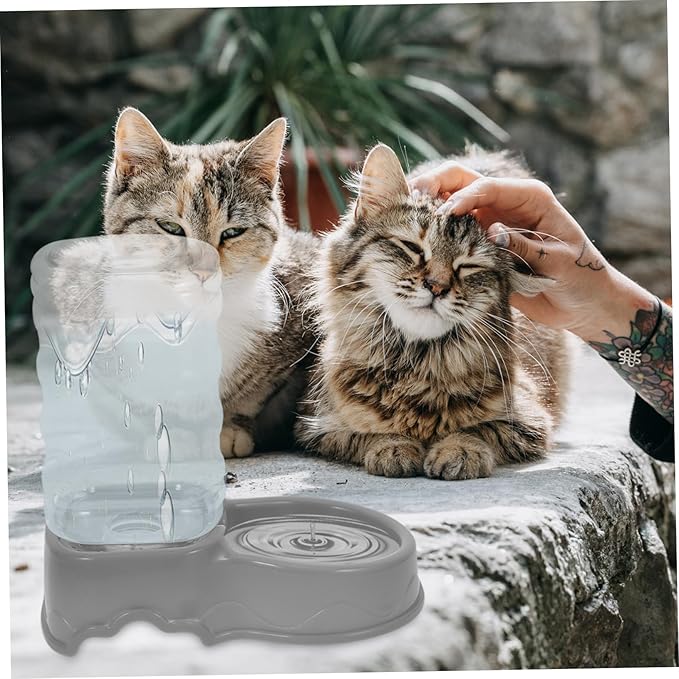 YARNOW Automatic Pet Water Dispenser for Cats and Dogs Large Capacity Stainless Steel Pet Feeder -Crack