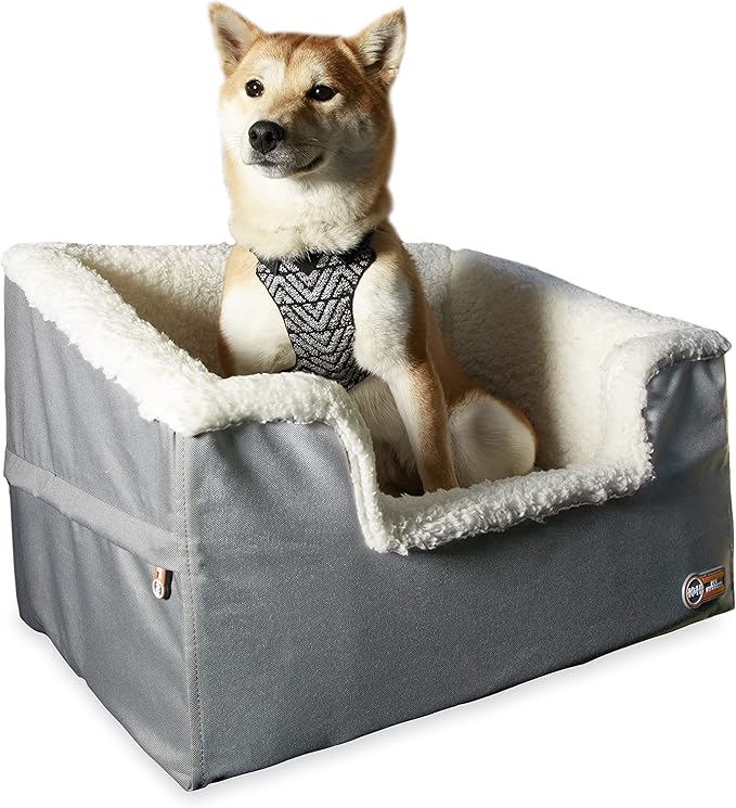 K&H Pet Products Bucket Booster Pet Seat Rectangle Knockdown Gray/Oatmeal Large