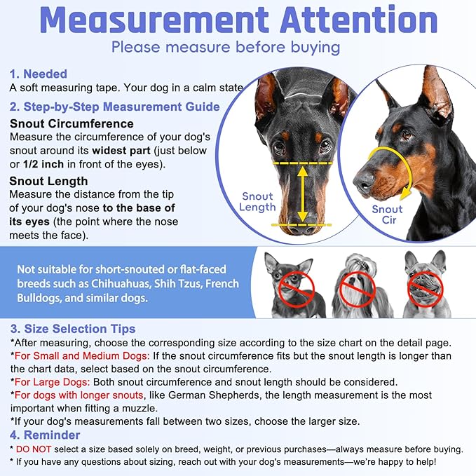 BARKLESS Dog Muzzle, Soft Basket Silicone Muzzle for Dogs to Prevent Biting and Chewing, Breathable Cage Mouth Cover for Training, Allows Drinking and Panting, Used with Collar