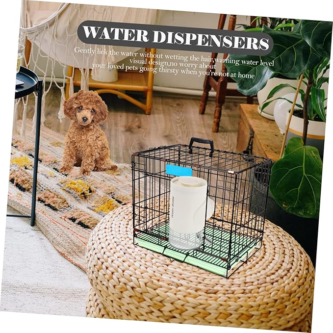 Happyyami Dog Automatic Water Dispenser Pet Hanging Water Feeder Material No Odor for Dogs Pets Keeps Home Dry