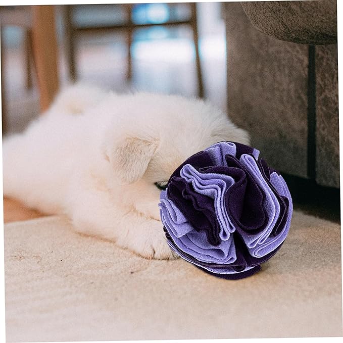 YARNOW Pet Dog Sniff Toy Dog Chewing Toy Slow Feeder Ball Puppy Plaything Made from Polar Fleece