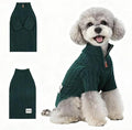Small/Medium Dog Sweater, Warm Dog Winter Coat w/Sleeves, Comfortable High Neck Premium Dog Clothes for Mini Poodle-Best for Holidays, Daily Walks S Green