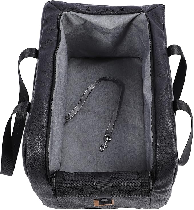 Dog Car Seat for Small Dogs, Breathable Mesh and Safety Leash Portable Pet Car Seat, Center Console Dog Carrier with Soft Fabric for Trips, Vacations and Daily Commutes