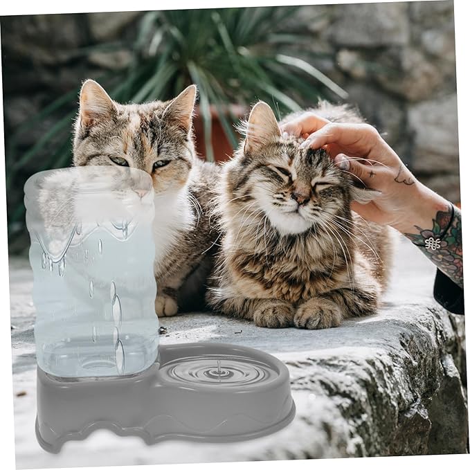 Pet Water Fountain for Cats Dogs Auto-Feeder Dispenser Capacity Gravity Feeder