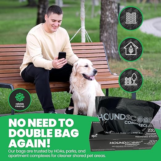 Case of 6000 Pet Waste Bags on Roll (30 Rolls of 200 bags per roll) Dog Waste Station Bags for HOA, Residential, commercial roll bag for Poop Station Dispensers