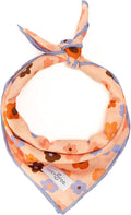Lucy & Co. Let's Groove Bandana - Durable Comfortable Dog Bandana - Machine Washable - Designer Puppy Accessory - Small Purple Coral Floral
