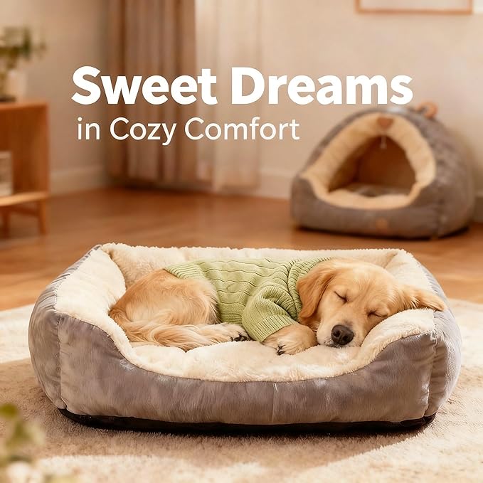 Small/Medium Dog Sweater, Warm Dog Winter Coat w/Sleeves, Comfortable High Neck Premium Dog Clothes for Golden Retriever-Best for Holidays, Daily Walks XXL Light Green