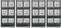 Homey Pet 4 Pack Three Tiers 43 inch Dog Crate with Wheels, Stackable Heavy Duty Indestructible Steel Dog Cage Kennel Indoor with Detachable Divider, Tray, Bowls, Escape Proof Locks
