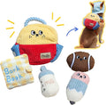 Squeaky Plush Dog Toys, 5-in-1 Crinkle Durable Puppy Toys to Keep Busy, Stuffed Hide & Seek Cognitive for Small Dogs, Teething, Boredom Relief & Birthday Gift
