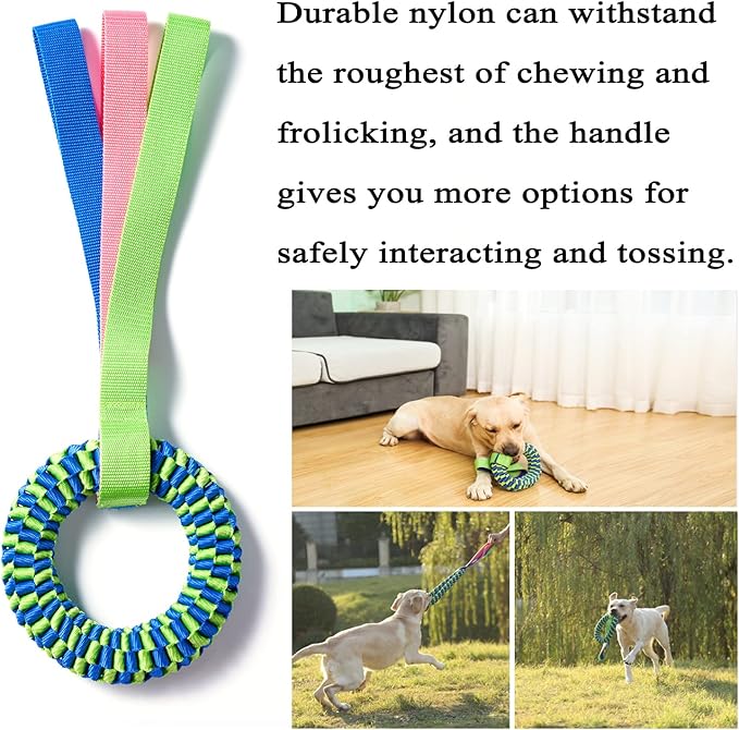 Dog Toys for Aggressive Chewers, Tug of War Dog Toy, Dog Teeth Cleaning Toy, Dog Rope Toys for Medium and Large Dogs