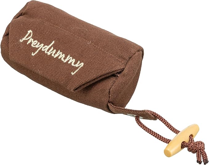 Trixie Dog Activity Canvas Prey Dummy Toy, 12 x 5 cm Diameter, Brown, Pack of 4
