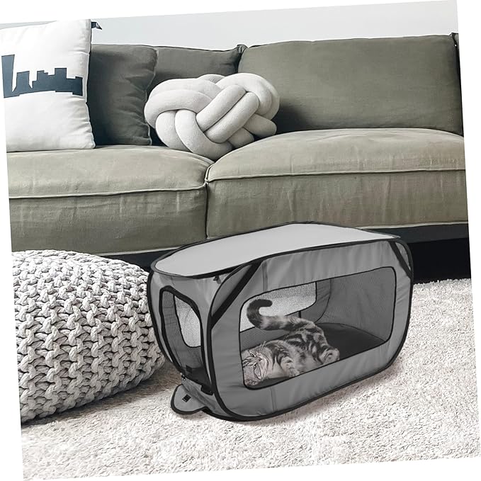 Happyyami Portable Dog Bed Non Slip Car Seat Cushion for Travel Multifunctional Design Lightweight and Easy to Store for Cars and Outdoor Use Grey