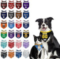 Custom Dog Bandana Personalized Dog Bandanas with Name Logo Customized Cat Neckwear Pet Scarf Triangle Bibs for Small Medium Large Dogs Cats Pets Jersey