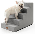 Dog Stairs for Small Dogs, 5 Tier Wider Pet Stairs for High Beds, 23.6" H Non-Slip Dog Steps for Old Cats, Puppies, Small Medium Dogs, 19.7x29.5x23.6 inch, Grey
