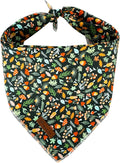 Fall Dog Bandana, UP URARA PUP Puppy Bandana for Small,Medium Dog, Comfortable Cotton Triangle Bid Scarf Dog, Pet Kerchief for Girl Boy Dogs or Cats, Fancy Fall Classic Dog Bid Scarf