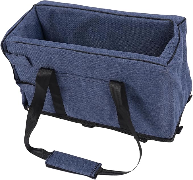 Pet Car Seat Booster for Small Dogs and Cats, Detachable Washable Dog Travel Bed with Safety Harness - Comfortable Elevated View and Multipurpose Carrier for Travel and Home Use